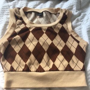 SHEIN M argyle pattern sweater vest